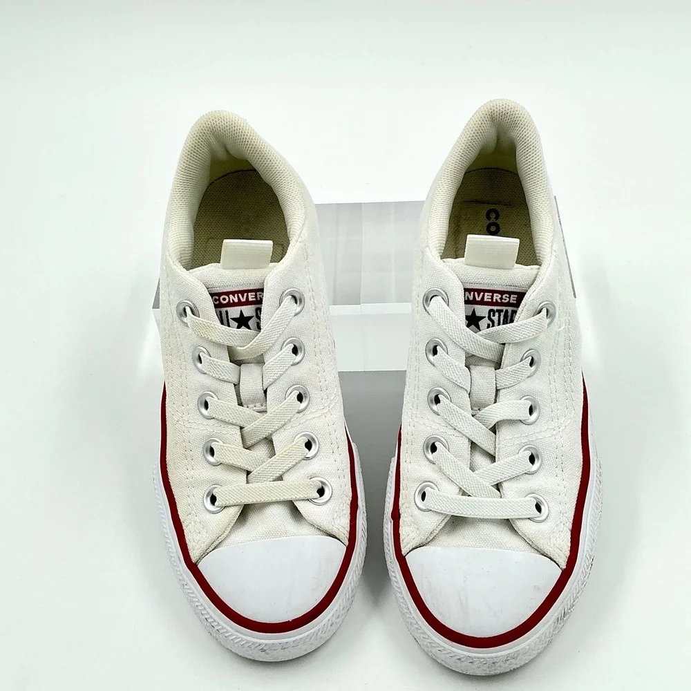 Converse Size 1 Youth Sneaker White Canvas Low Top All Star Madison Kids